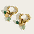 18K Gold Plated Charm Hoop Earrings - Kilau Nara