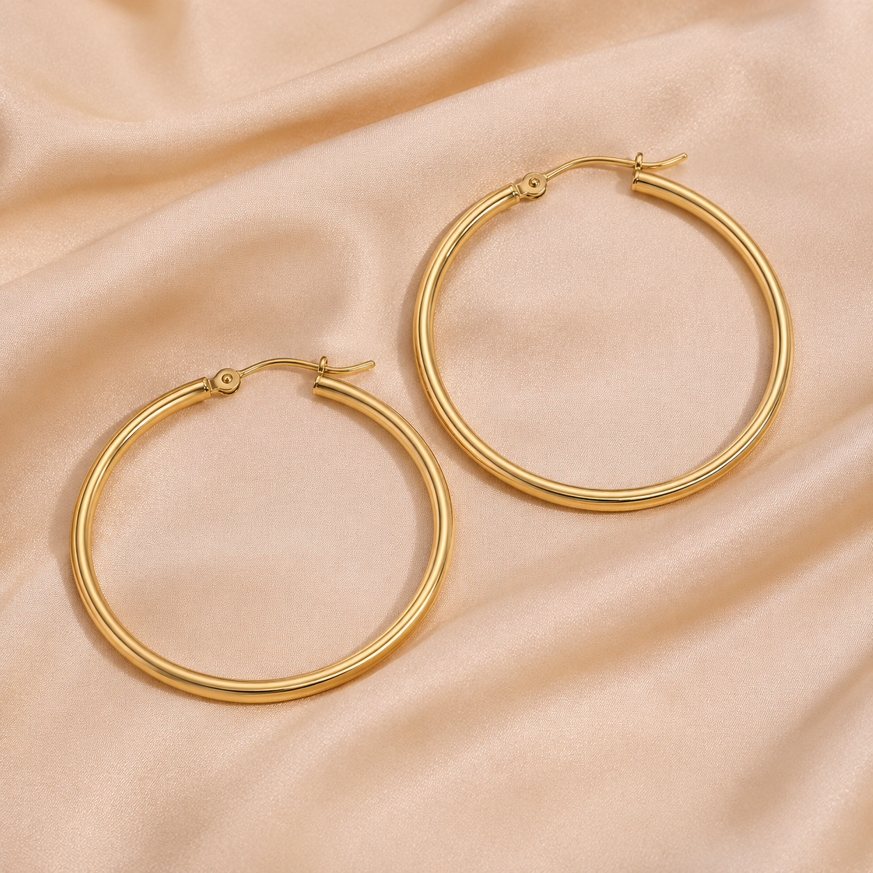 14K Gold Filled Creole Hoop Earrings