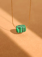 Natural Turquoise Stainless Steel Necklace