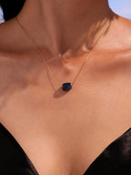 Natural Turquoise Stainless Steel Necklace
