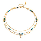 Natural Stone Star Pendant Necklace - Kilau Nara