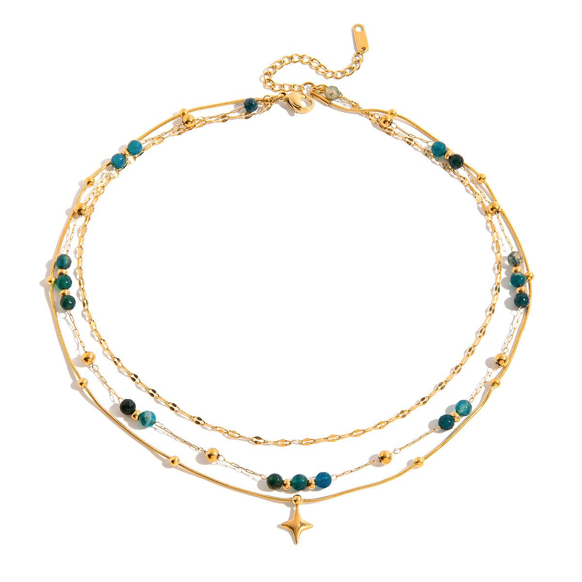 Natural Stone Star Pendant Necklace - Kilau Nara