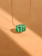 Natural Turquoise Stainless Steel Necklace - Kilau Nara