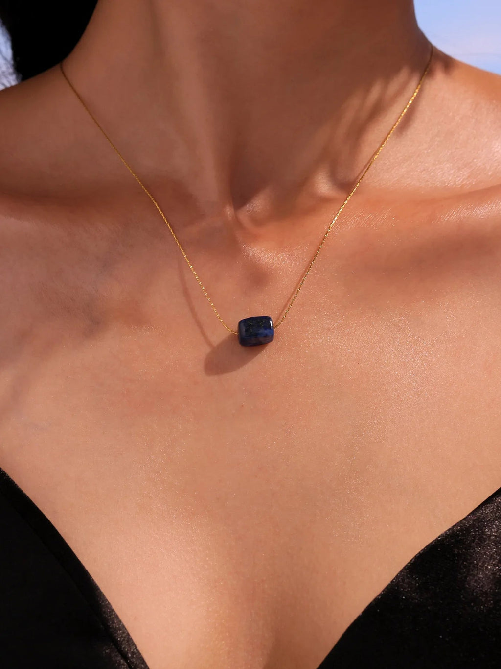 Natural Turquoise Stainless Steel Necklace - Kilau Nara