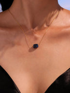 Natural Turquoise Stainless Steel Necklace - Kilau Nara