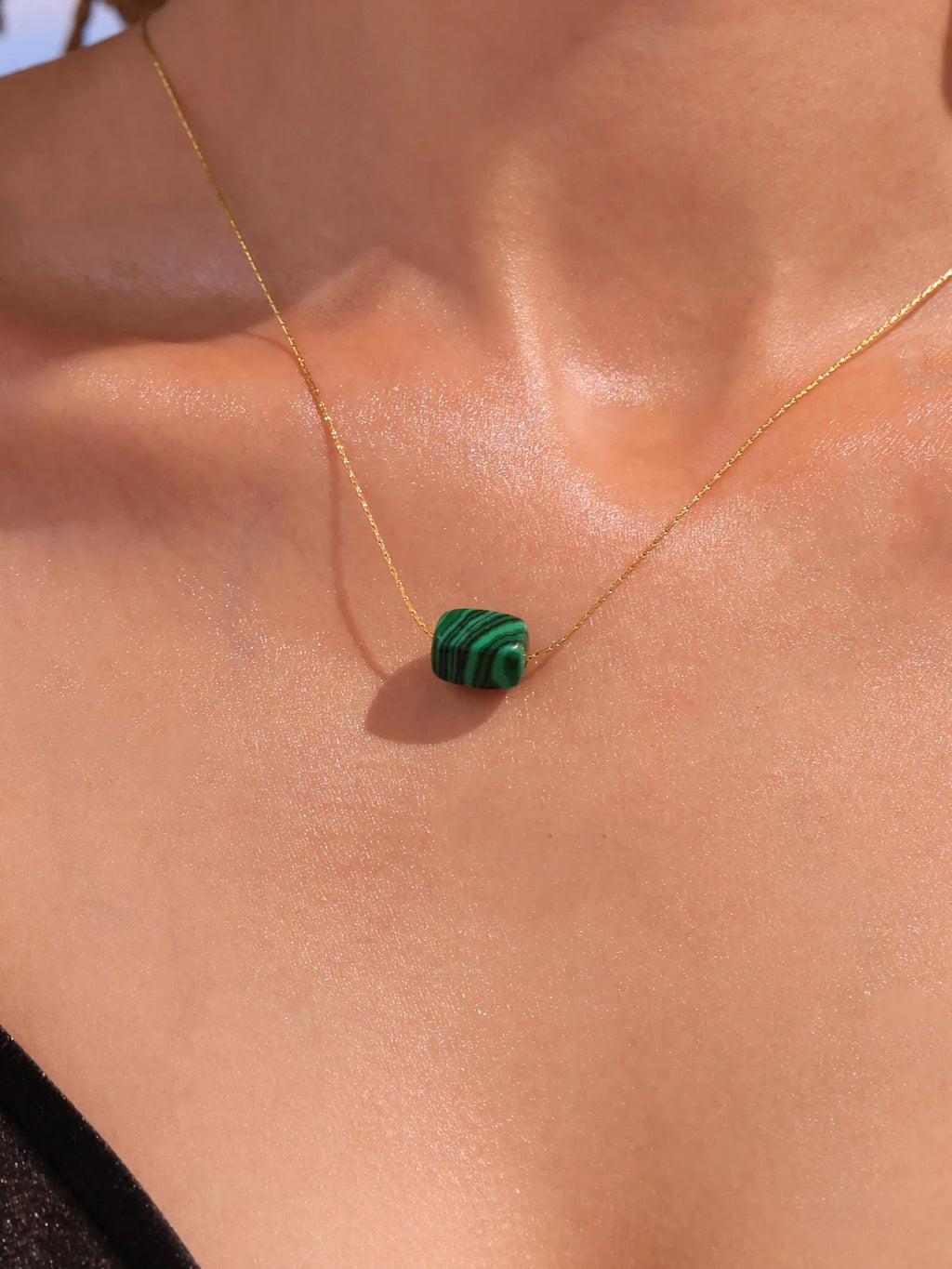 Natural Turquoise Stainless Steel Necklace - Kilau Nara