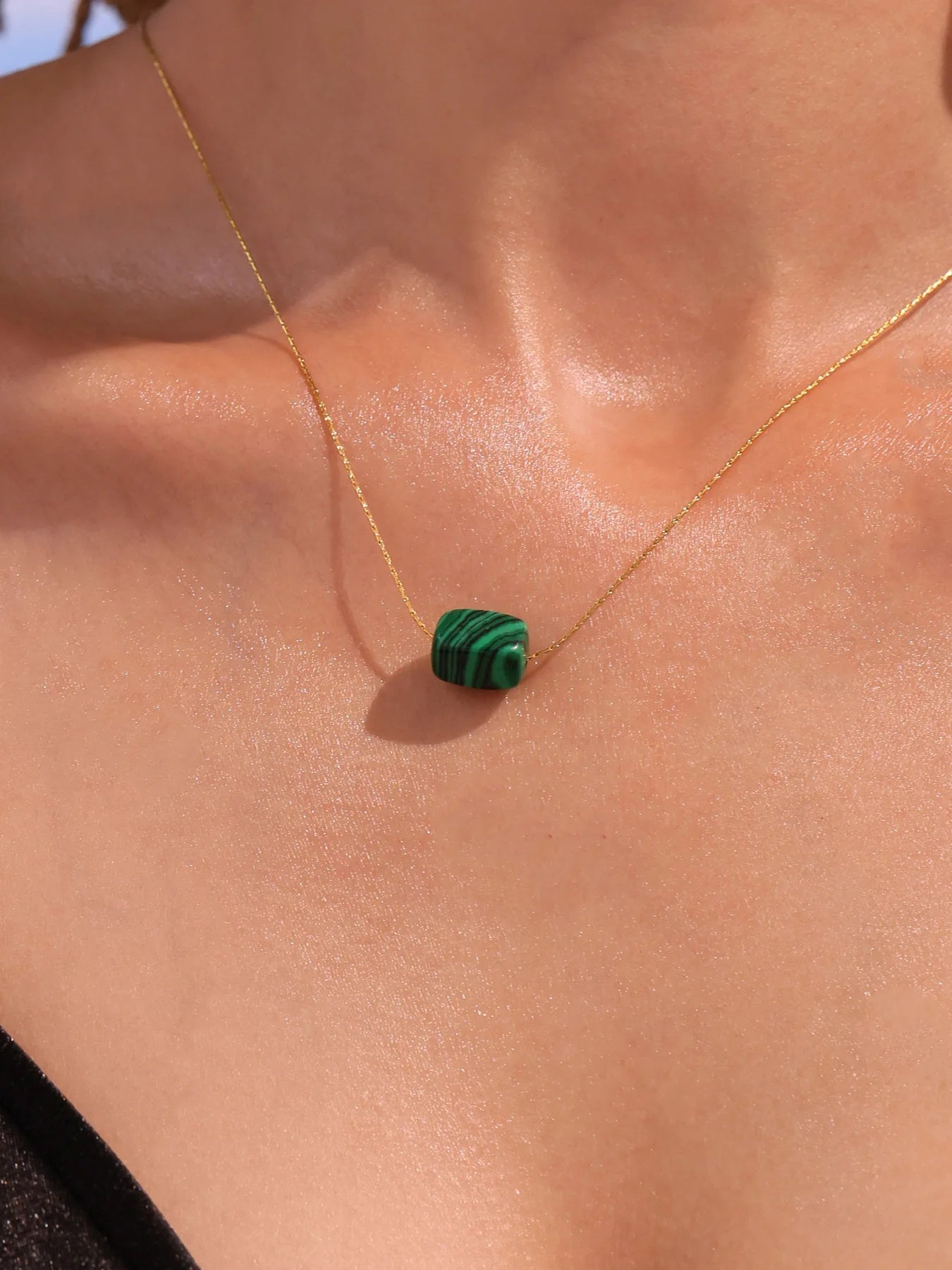 Natural Turquoise Stainless Steel Necklace - Kilau Nara