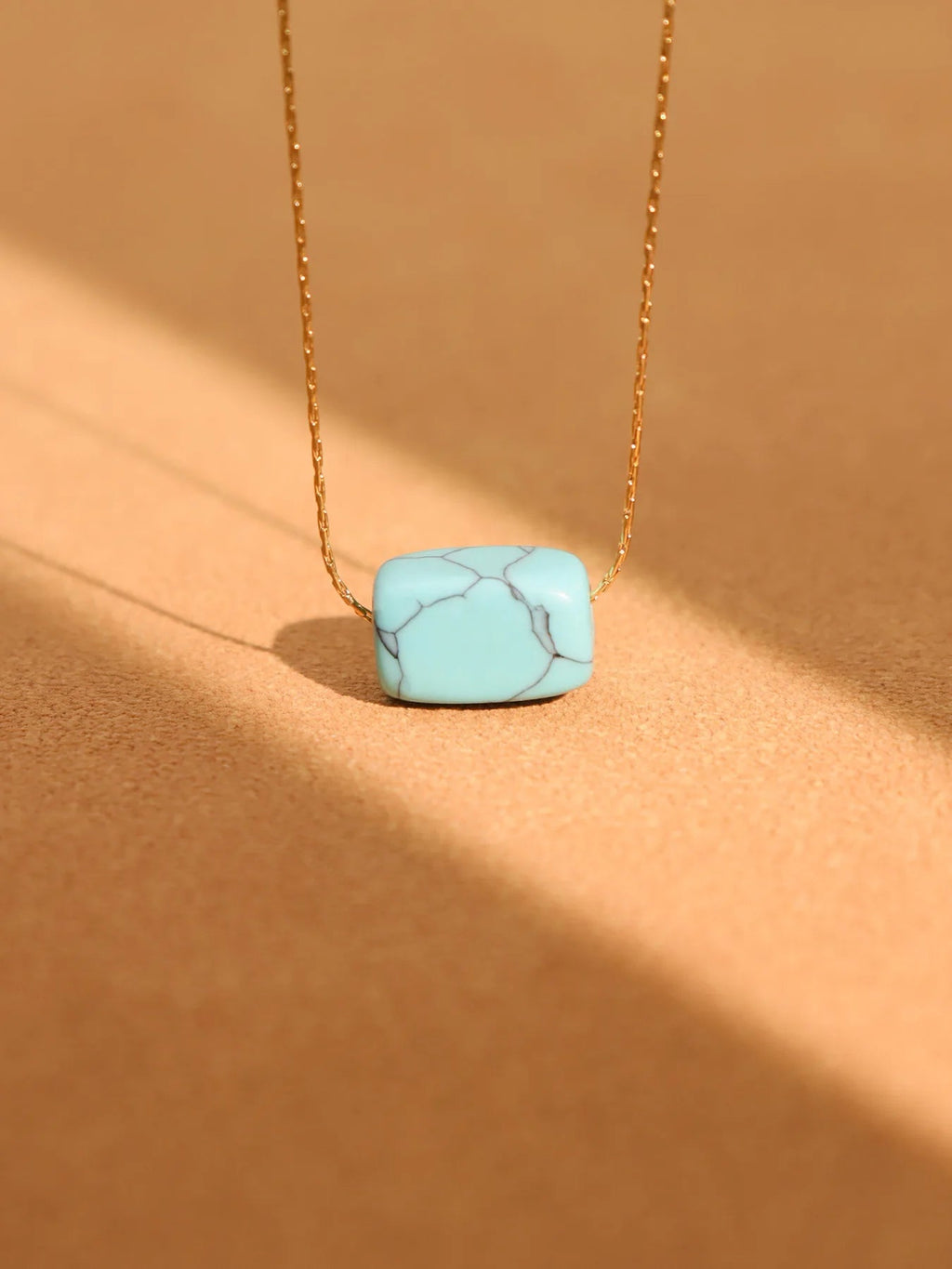 Natural Turquoise Stainless Steel Necklace - Kilau Nara