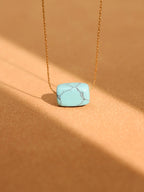 Natural Turquoise Stainless Steel Necklace - Kilau Nara