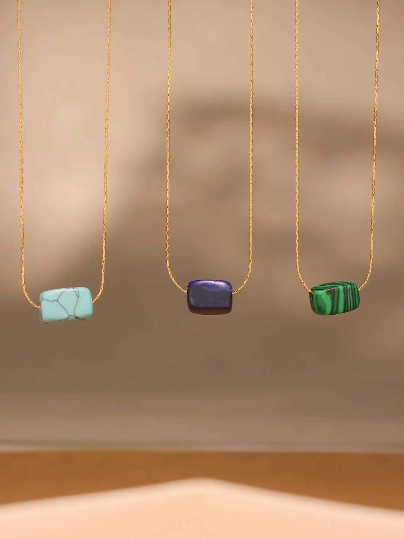 Natural Turquoise Stainless Steel Necklace - Kilau Nara