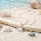 Pearl & Scallop Shell Sterling Silver Necklace - Kilau Nara