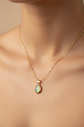 Stainless Steel Natural Stone Pendant Necklace - Kilau Nara