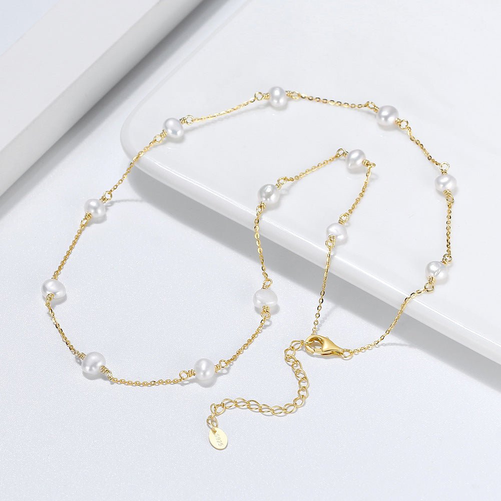 Sterling Silver Freshwater Pearl Necklace - Kilau Nara