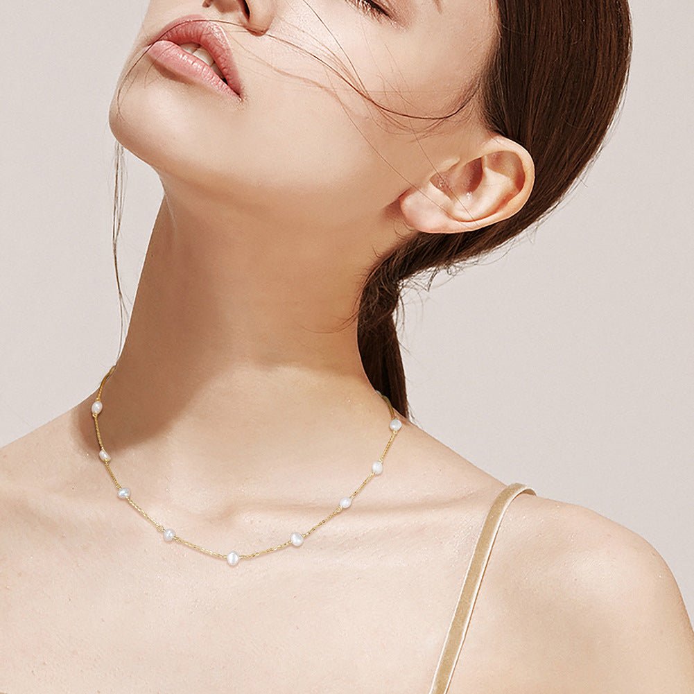 Sterling Silver Freshwater Pearl Necklace - Kilau Nara