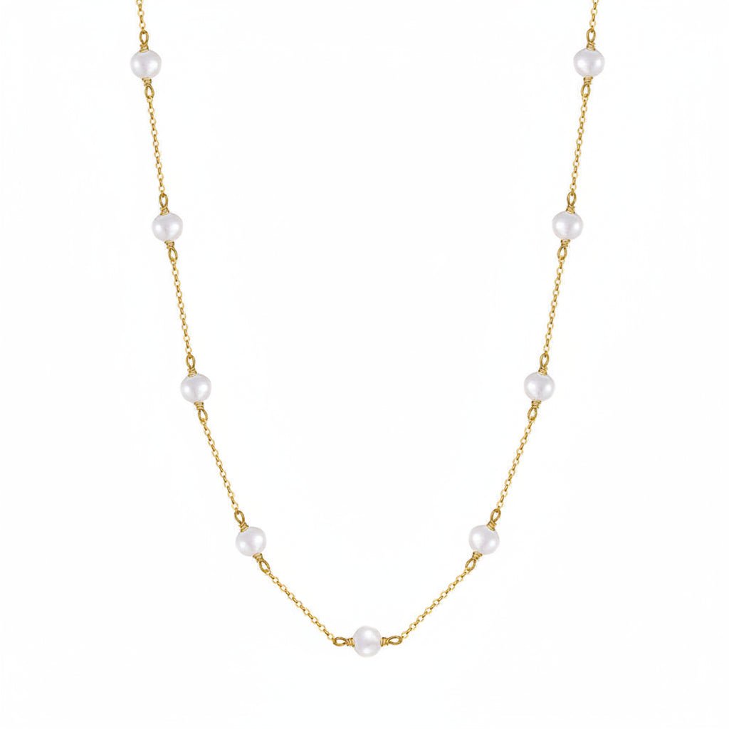 Sterling Silver Freshwater Pearl Necklace - Kilau Nara