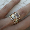 White Stone Gold Ring Set - Kilau Nara